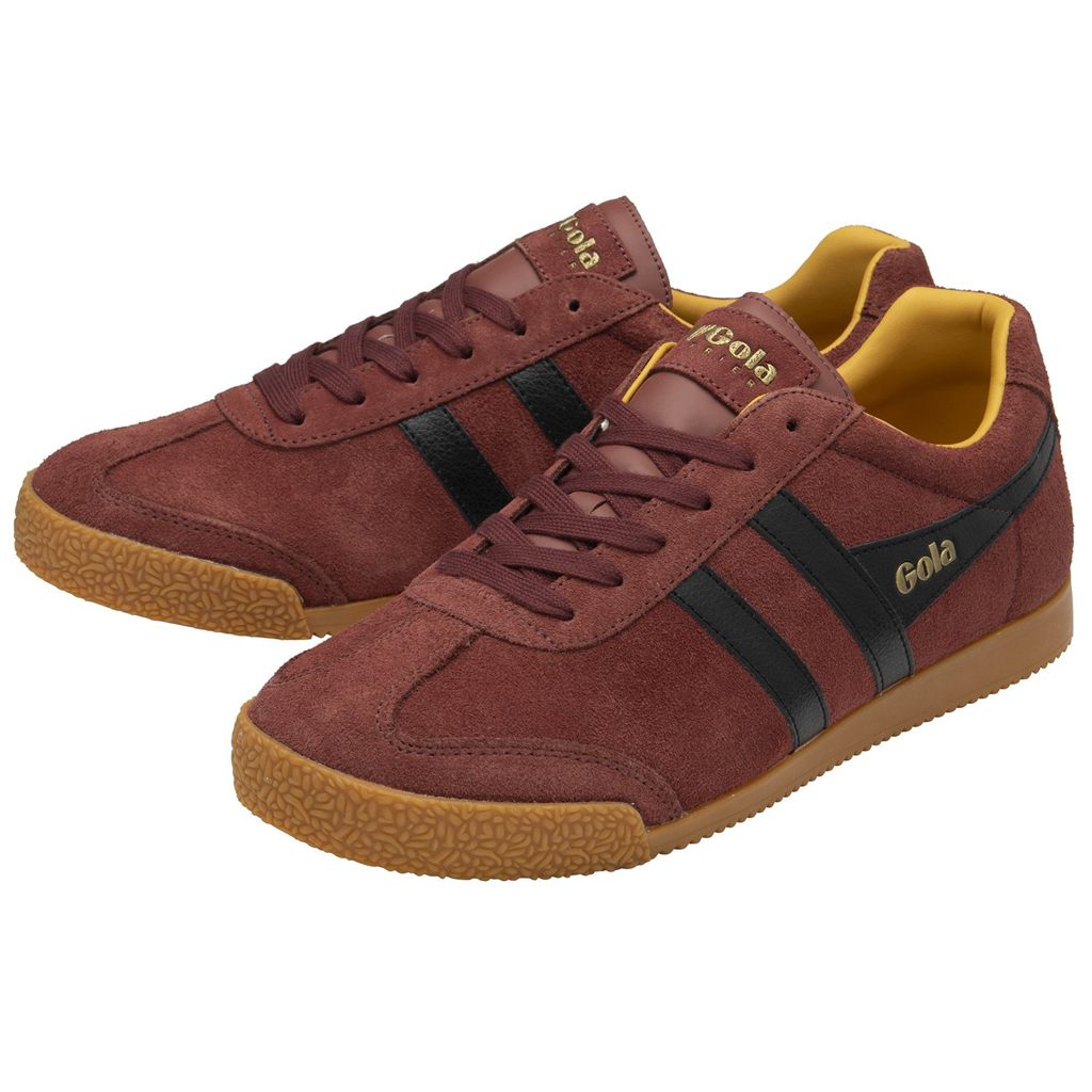 Gola Classics Harrier Suede Sneakers Rood Zwart Nederland | 746-DCERKH