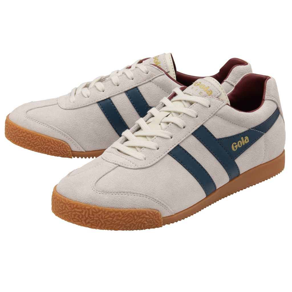 Gola Classics Harrier Suede Sneakers Wit Blauw Dieprood Nederland | 745-OTFGCK