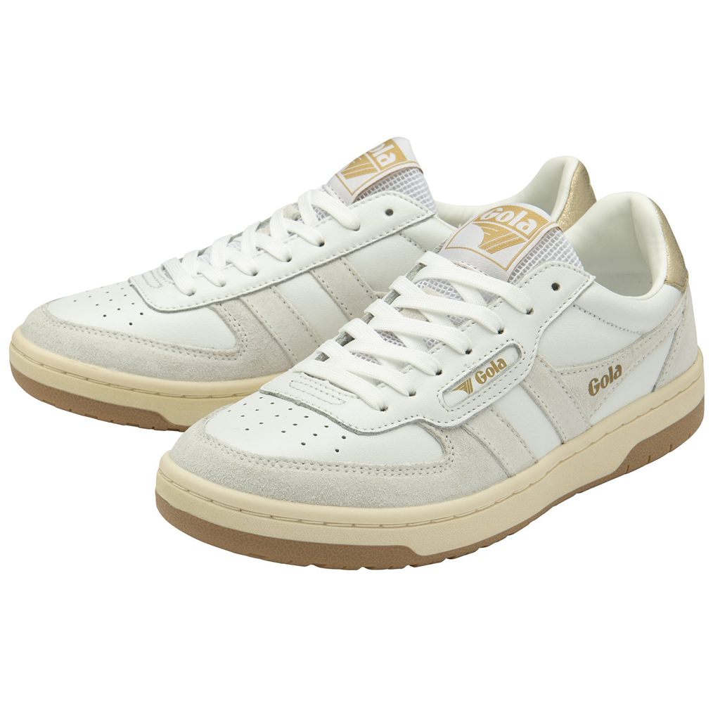 Gola Classics Hawk Sneakers Wit Goud Nederland | 750-LJMYNQ