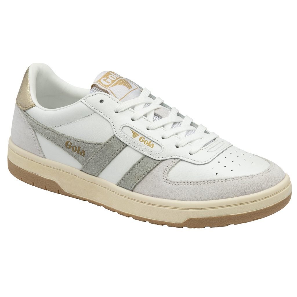Gola Classics Hawk Sneakers Wit Lichtgrijs Goud Nederland | 319-DLEVBT