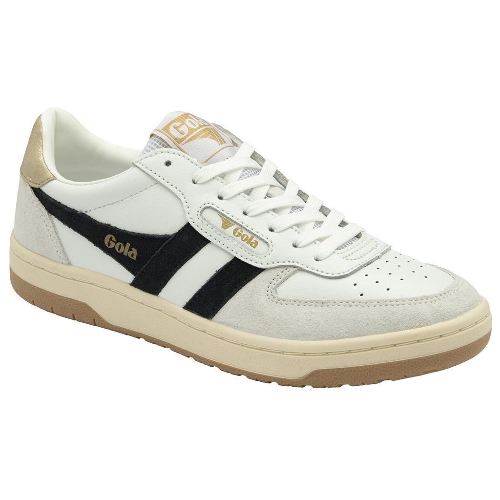Gola Classics Hawk Sneakers Wit Zwart Goud Nederland | 930-TKOAYQ