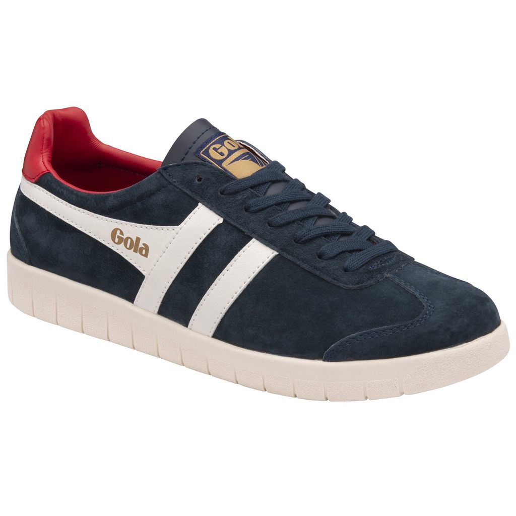 Gola Classics Hurricane Suede Sneakers Donkerblauw Wit Dieprood Nederland | 095-OIPJCU