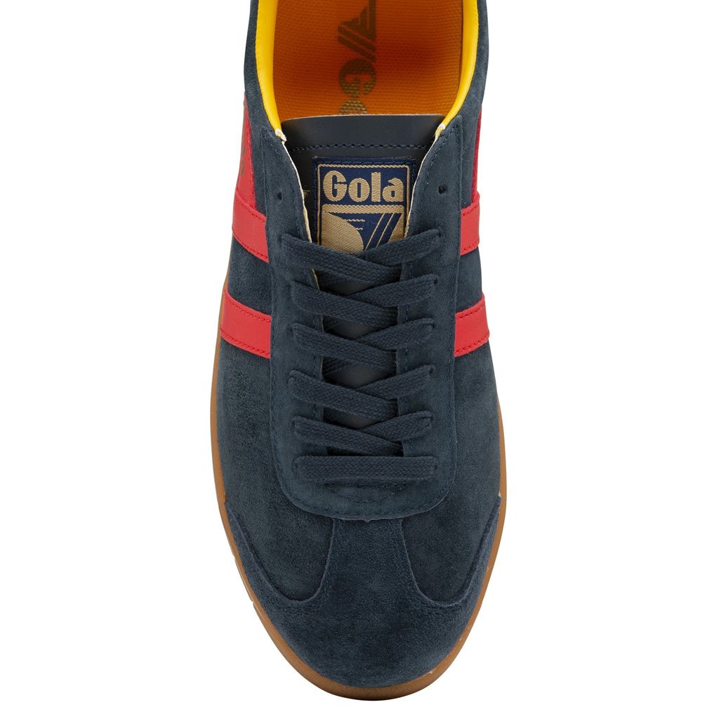 Gola Classics Hurricane Suede Sneakers Donkerblauw Rood Nederland | 390-NFAEOQ