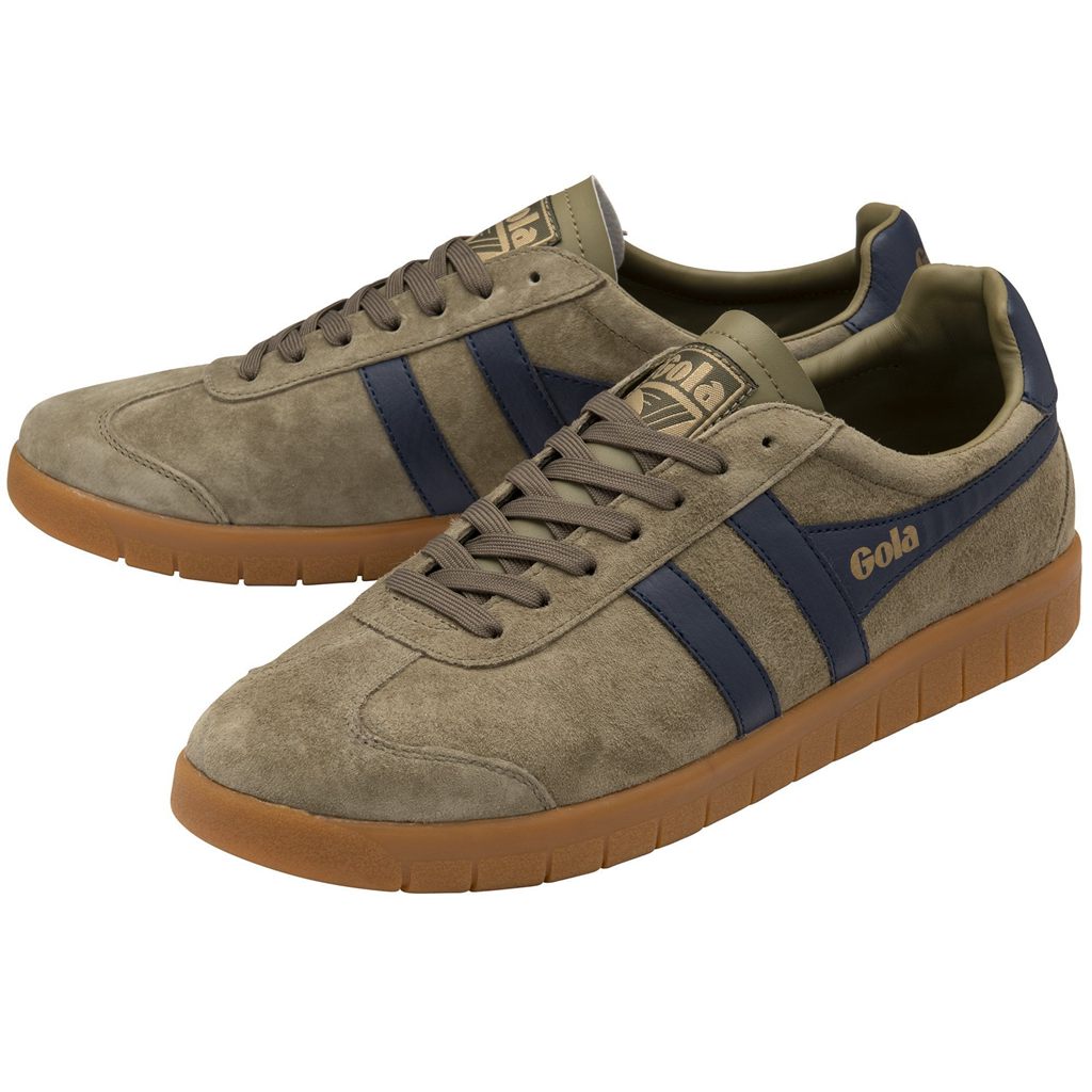Gola Classics Hurricane Suede Sneakers Khaki Donkerblauw Khaki Nederland | 045-ABWNSK