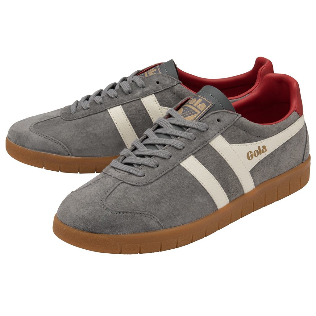 Gola Classics Hurricane Suede Sneakers Wit Dieprood Nederland | 638-TEGCAK