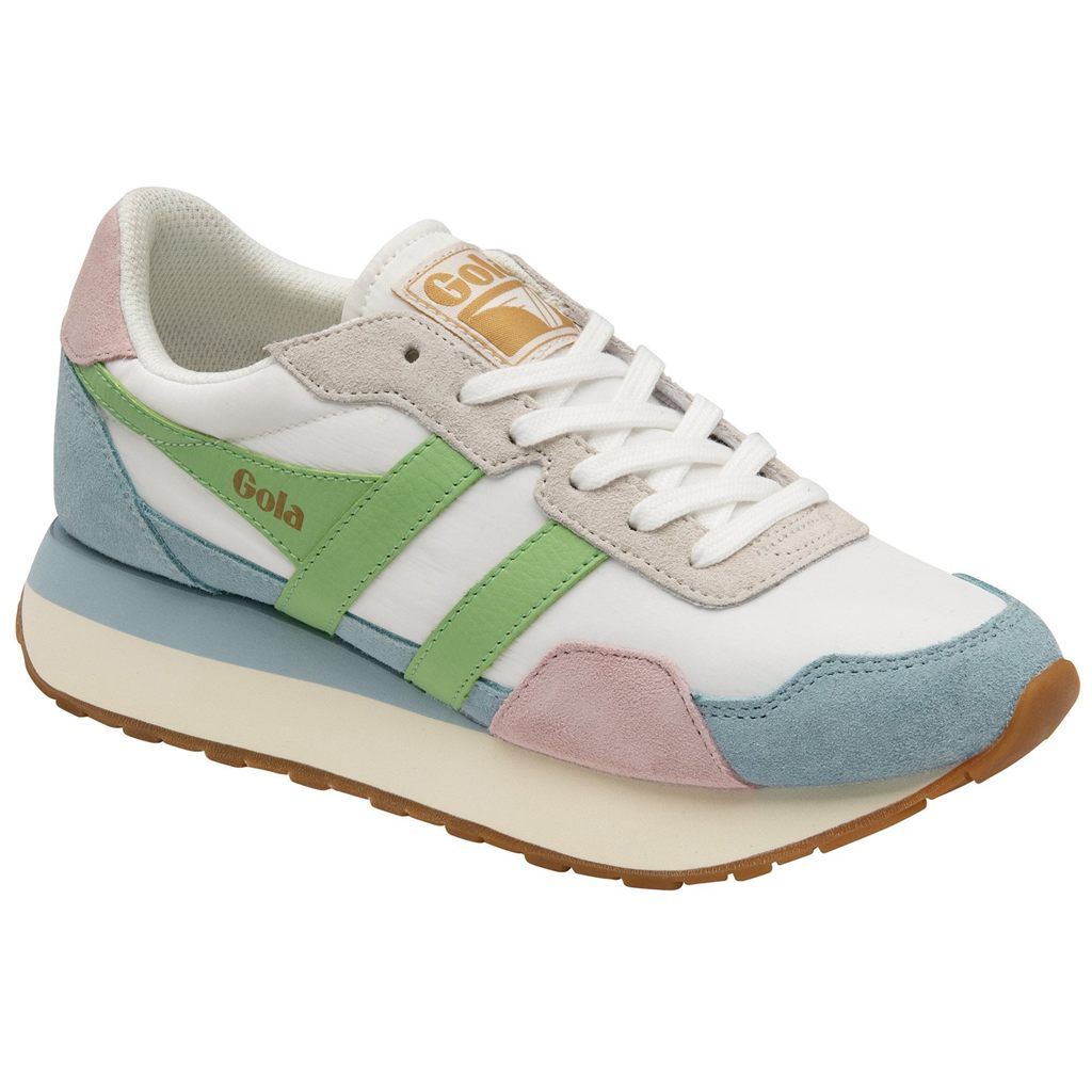 Gola Classics Indiana Sneakers Wit Blauw Groen Nederland | 871-IAKMLT