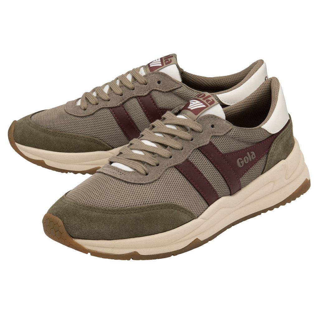 Gola Classics Jupiter Sneakers Khaki Bordeaux Nederland | 543-PXICGZ