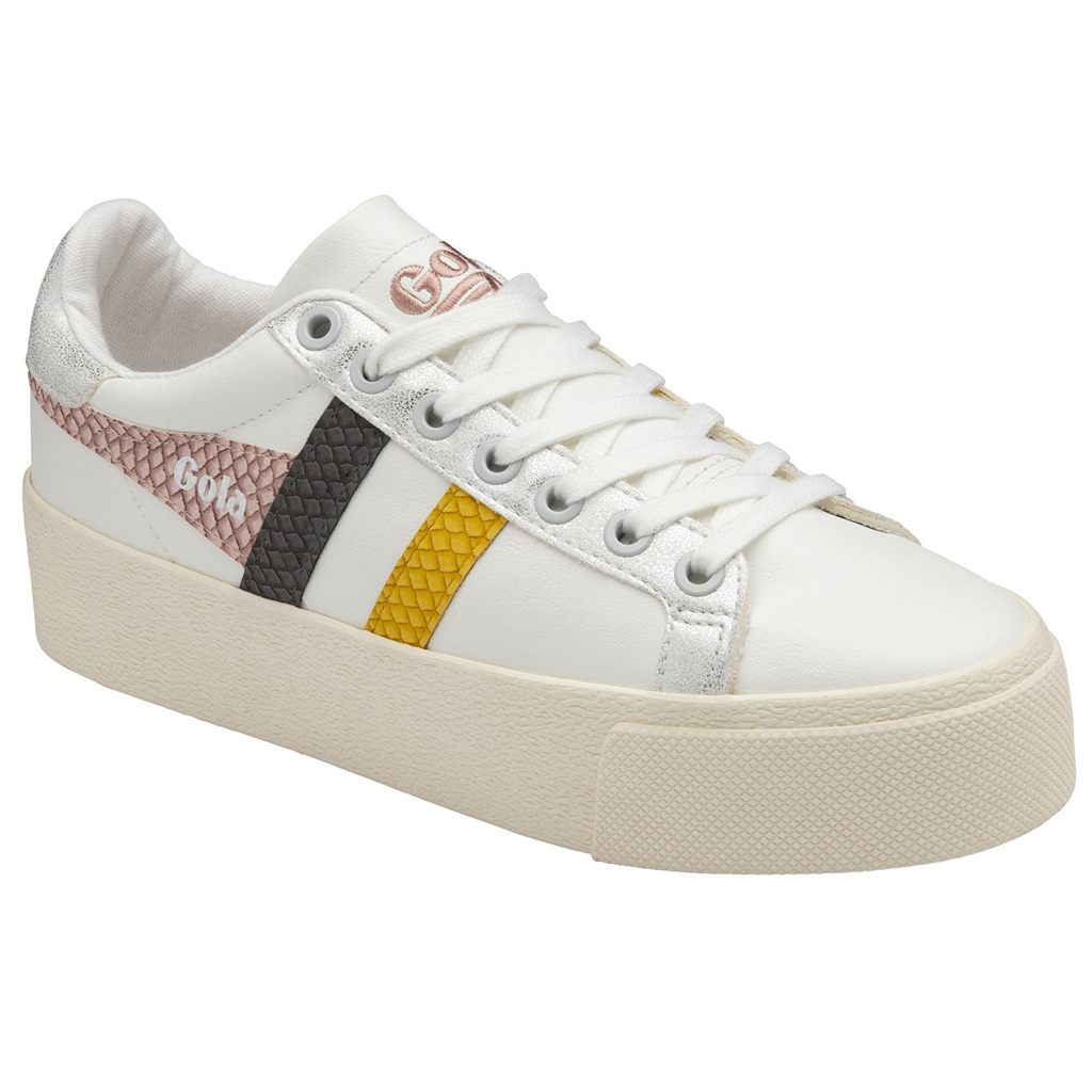Gola Classics Orchid Platform Trident Snake Sneakers Wit Roze Nederland | 185-EUIWFV