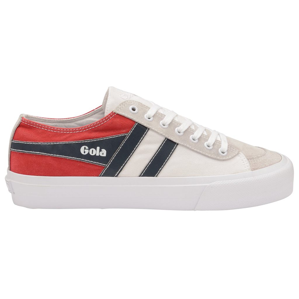 Gola Classics Quota II RWB Plimsoll Sneakers Wit Rood Donkerblauw Nederland | 317-LCPWHK