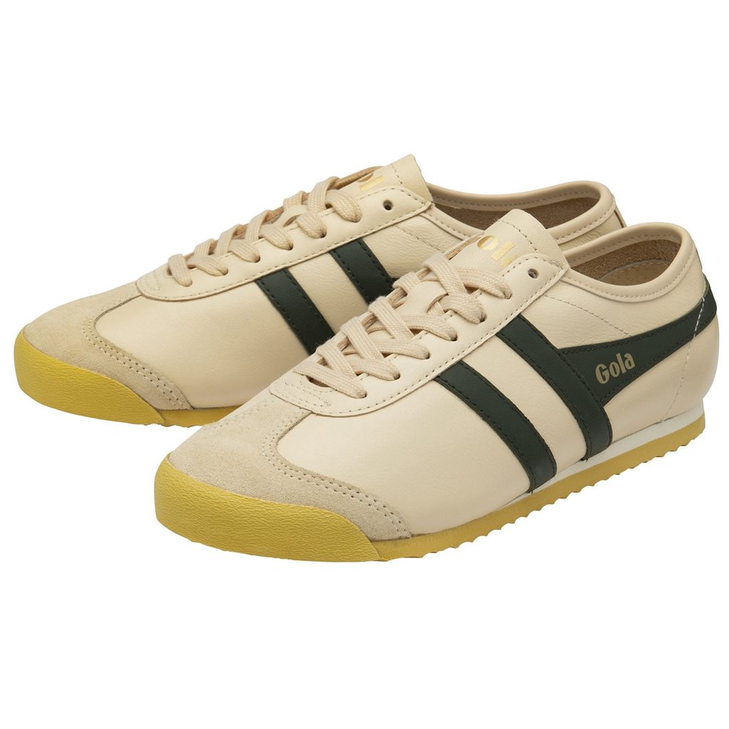 Gola Classics Race Leather Sneakers Donkerkhaki Nederland | 183-BKDGMU