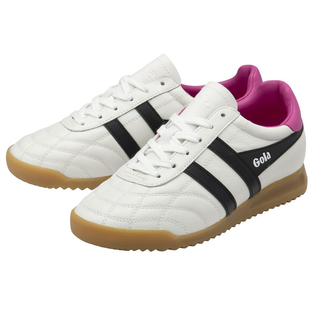 Gola Classics Stadium Sneakers Wit Zwart Roze Nederland | 703-BFARIS