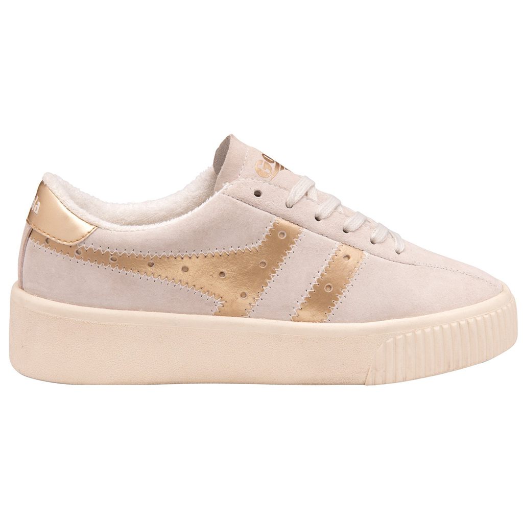 Gola Classics Super Court Metallic Sneakers Wit Goud Nederland | 976-CWLUMJ