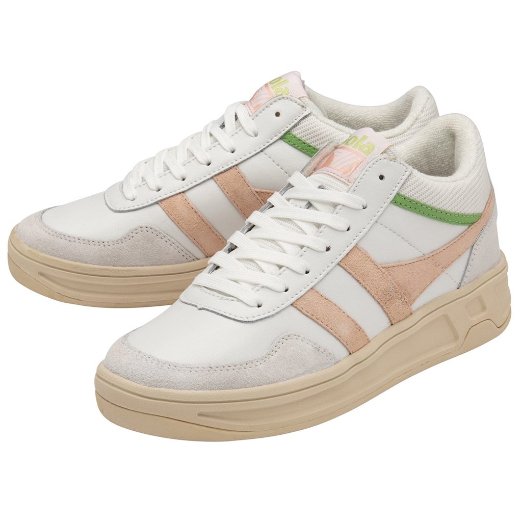 Gola Classics Swerve Sneakers Wit Roze Groen Nederland | 268-TCXAHQ