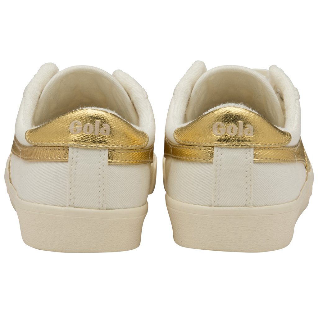 Gola Classics Tennis Mark Cox Sneakers Wit Goud Nederland | 617-LNBZEI