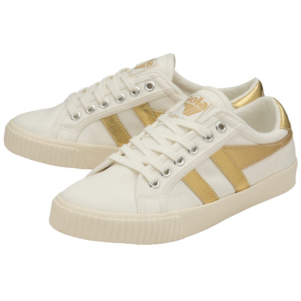 Gola Classics Tennis Mark Cox Sneakers Wit Goud Nederland | 617-LNBZEI