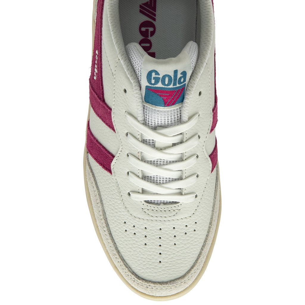 Gola Classics Topspin Sneakers Wit Fuchsie Pauw Nederland | 960-RTFUYB