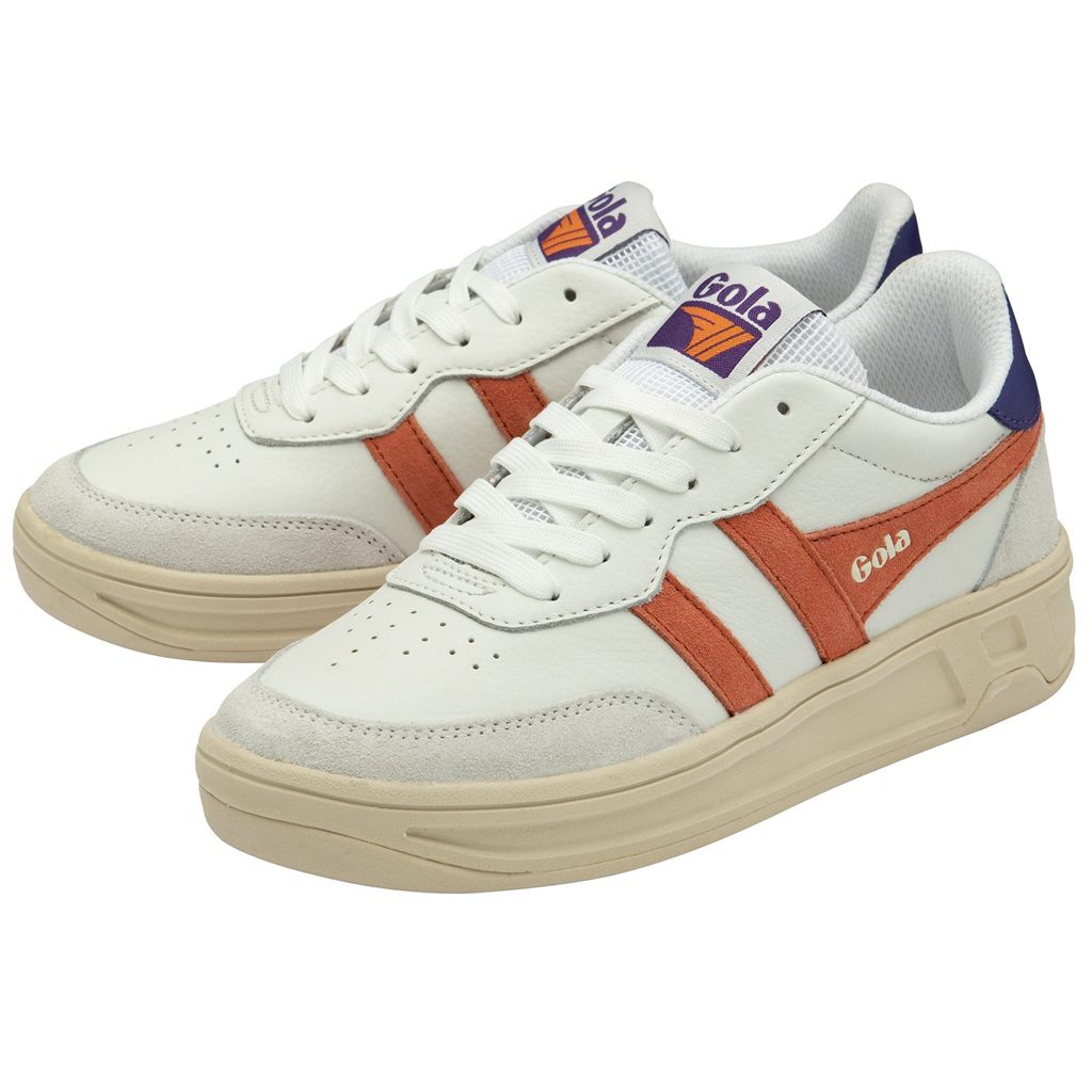 Gola Classics Topspin Sneakers Wit Koraal Koningsblauw Paars Nederland | 596-ULXGNJ