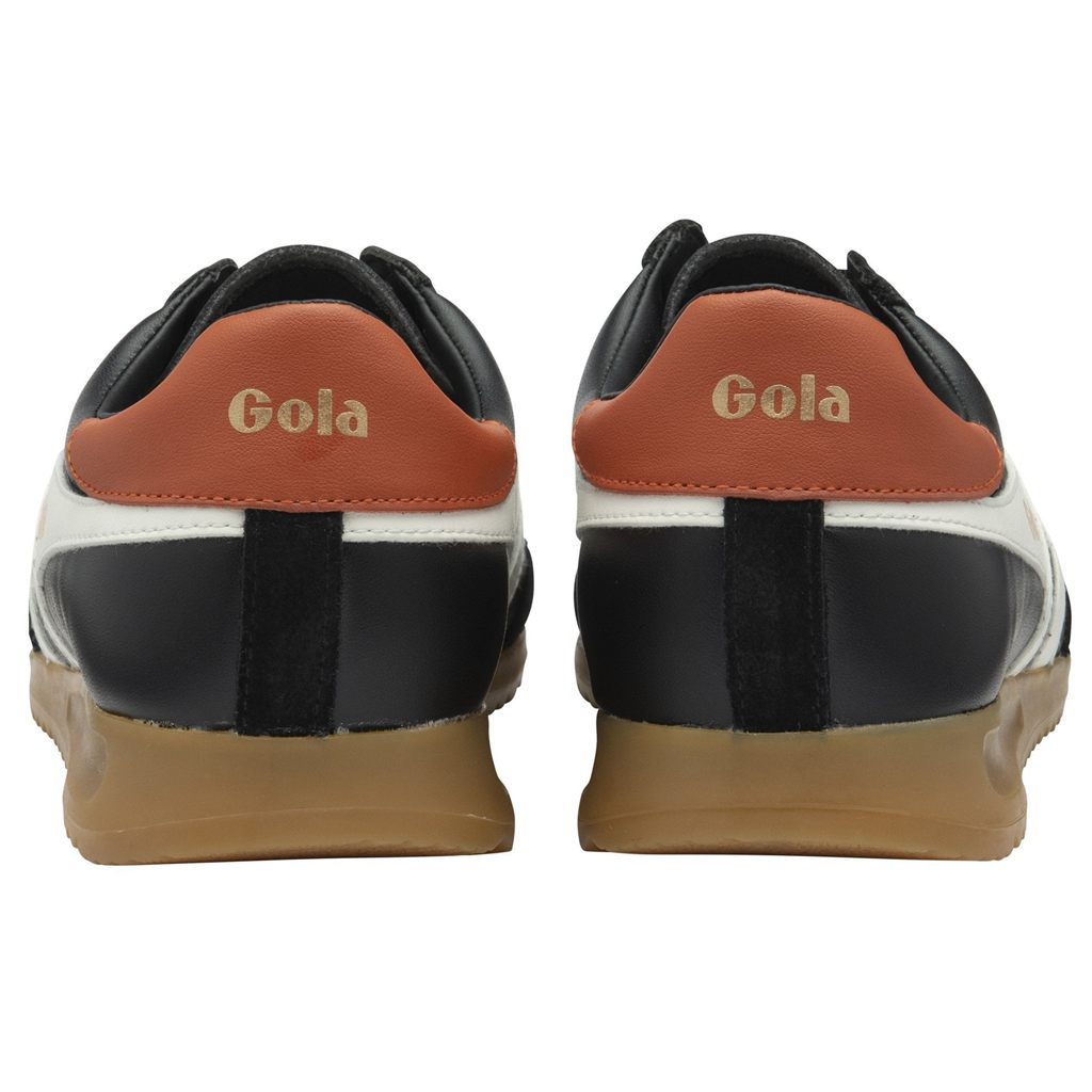 Gola Classics Torpedo Leather Sneakers Zwart Wit Oranje Nederland | 495-QBFHNL