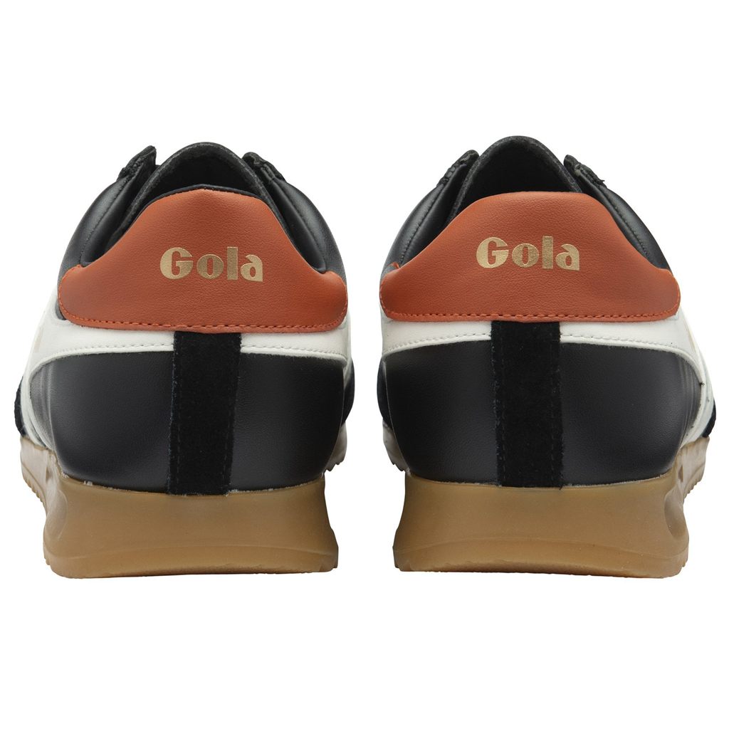 Gola Classics Torpedo Leather Sneakers Zwart Wit Oranje Nederland | 927-FVJRYK