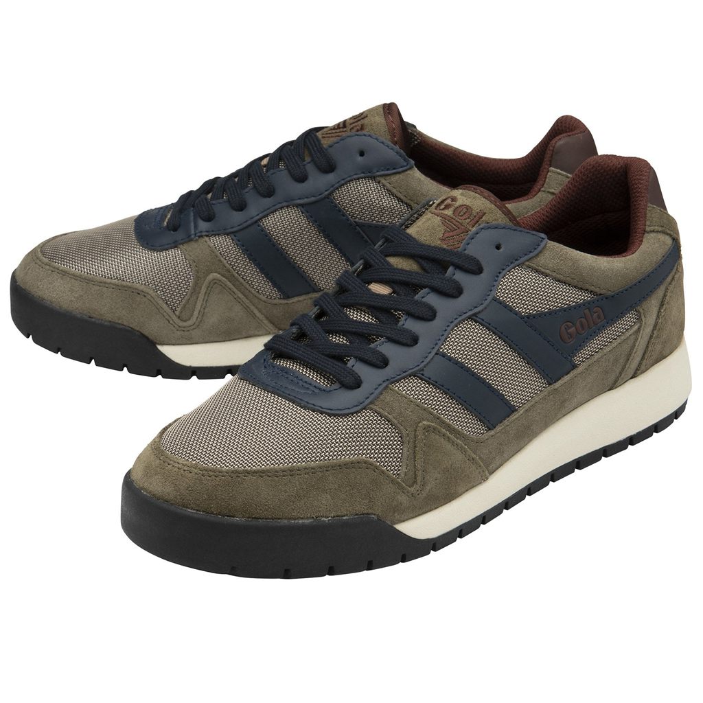 Gola Classics Trek Low Sneakers Khaki Donkerblauw Bordeaux Nederland | 297-DNETJO