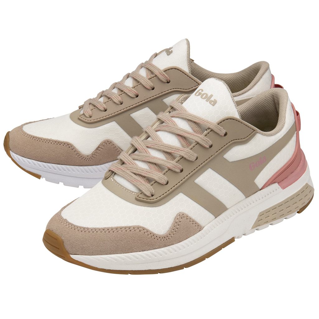 Gola Performance Atomics Sneakers Wit Grijs Roze Nederland | 840-DZFVPG
