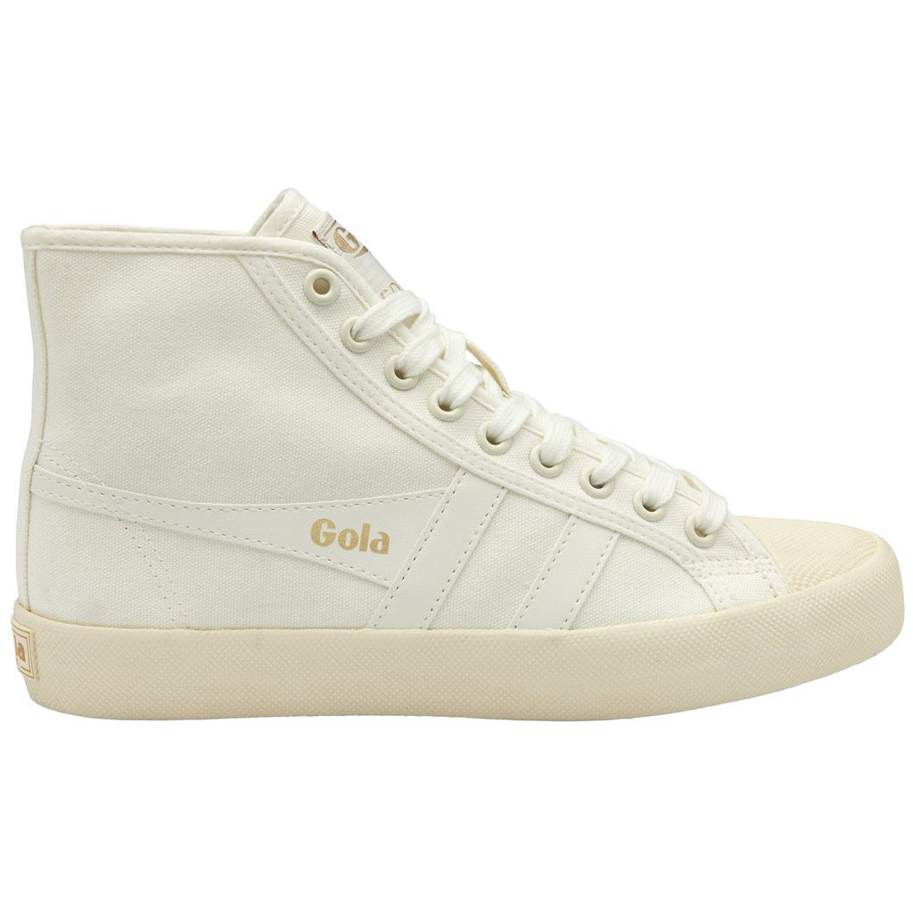 Gola Vegan Classics Coaster High Sneakers Wit Goud Nederland | 540-MHPWAB