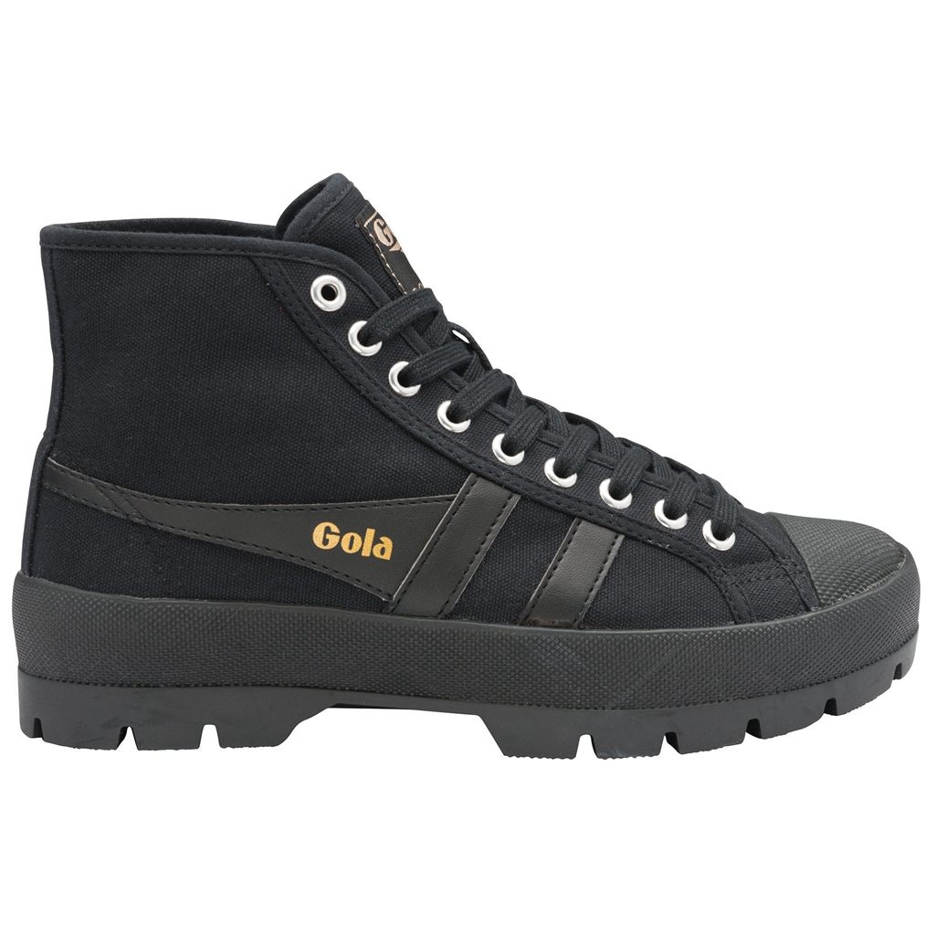 Gola Vegan Classics Coaster Peak High Sneakers Zwart Zwart Zwart Nederland | 187-KOWLCN