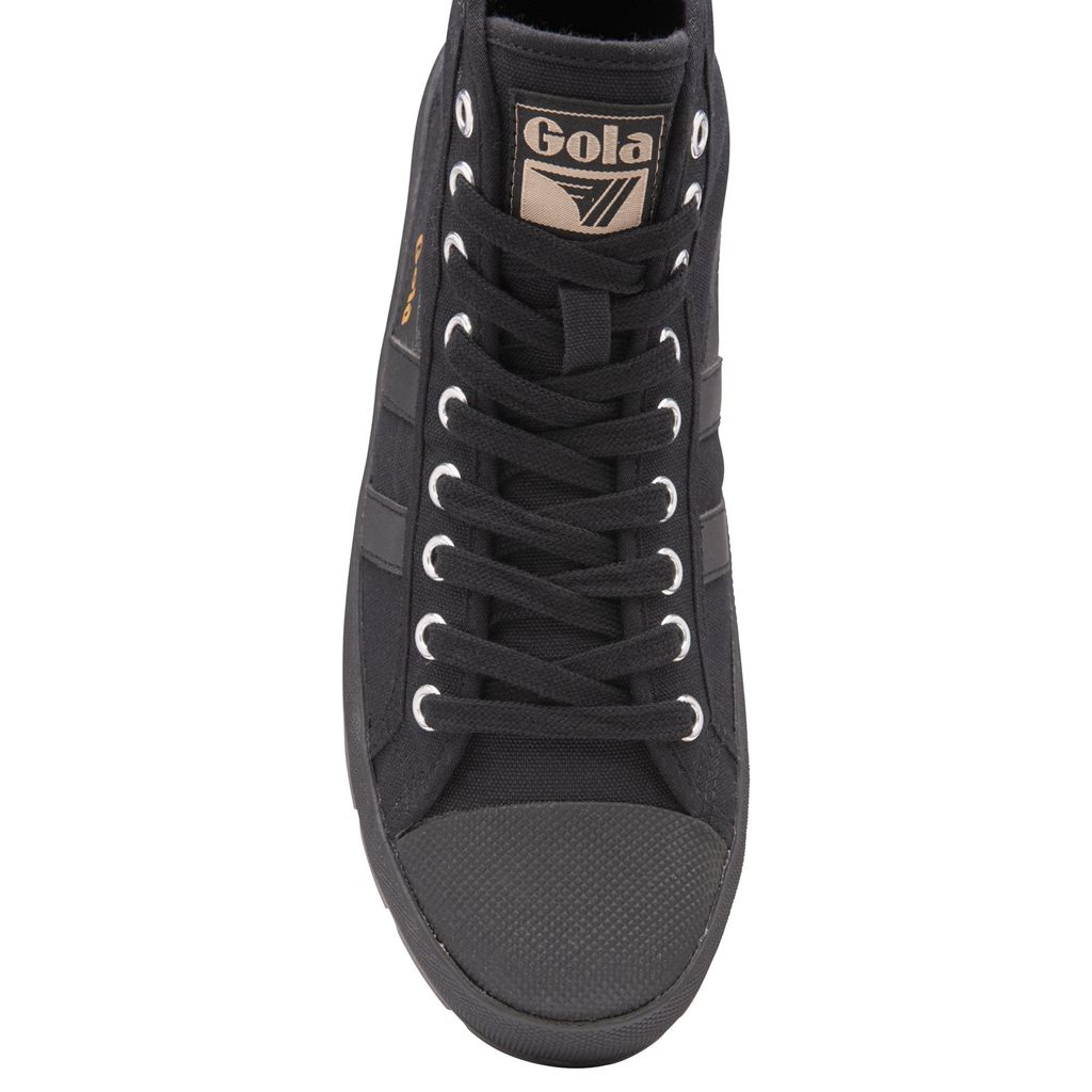 Gola Vegan Classics Coaster Peak High Sneakers Zwart Zwart Zwart Nederland | 187-KOWLCN