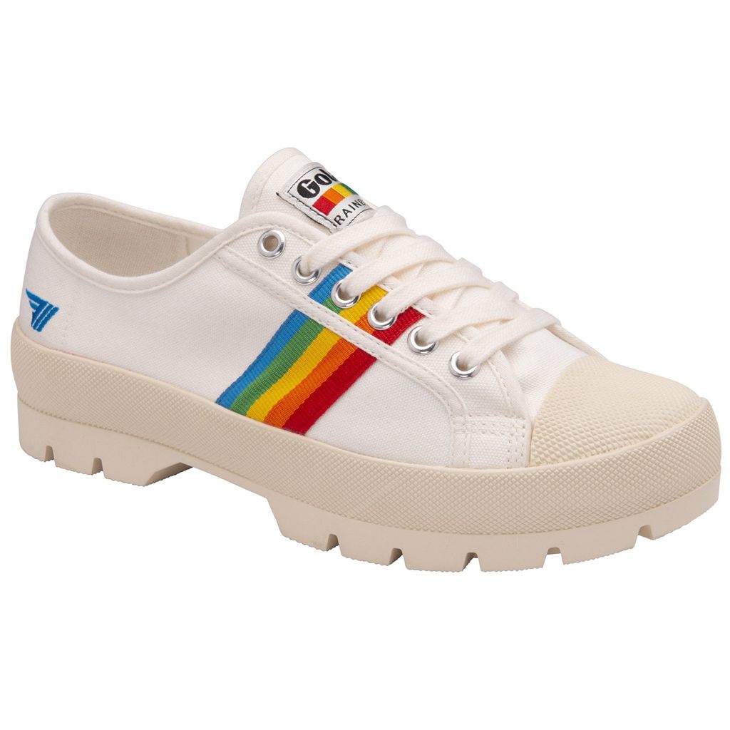 Gola Vegan Classics Coaster Peak Rainbow Shoes Wit Nederland | 268-MTADFC