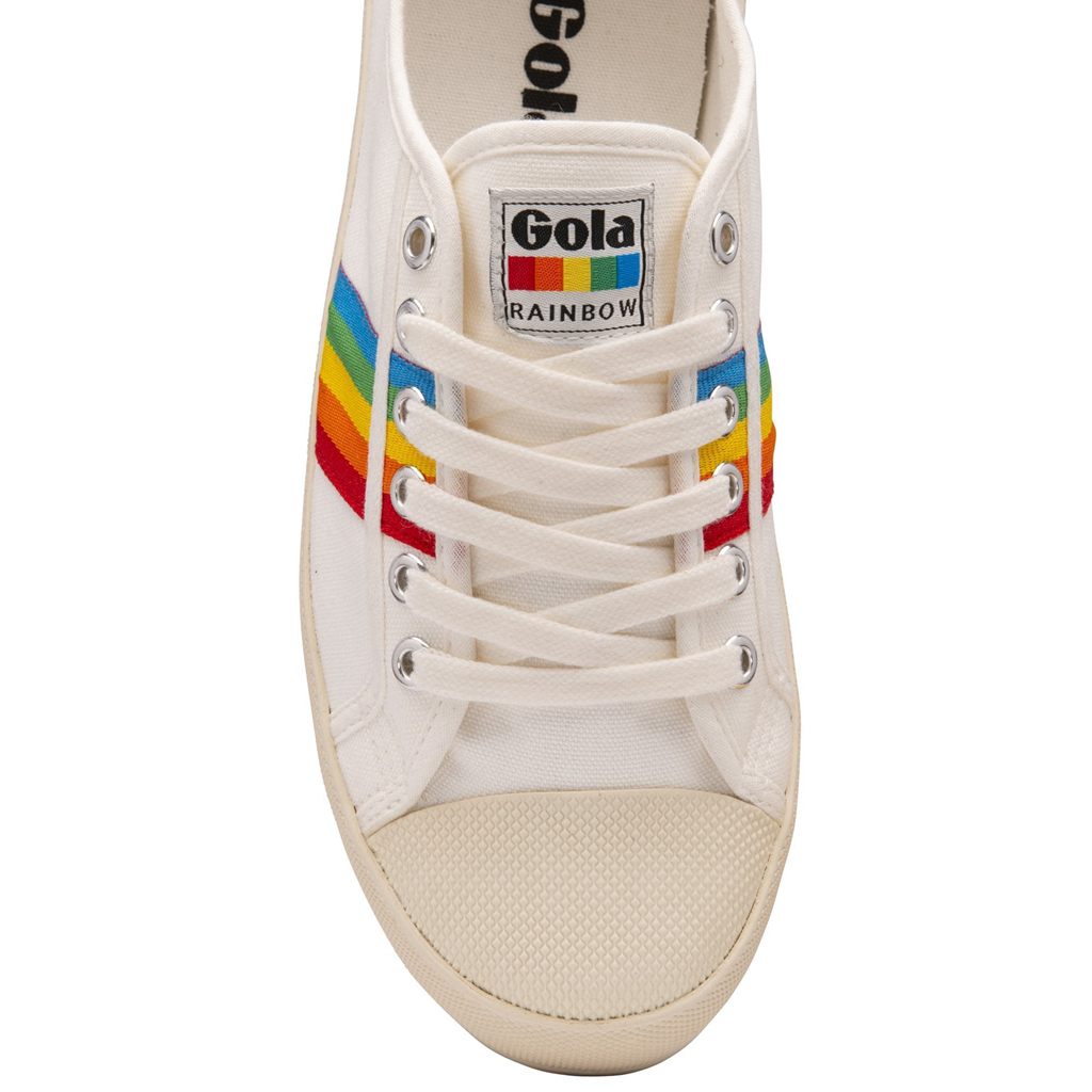 Gola Vegan Classics Coaster Peak Rainbow Shoes Wit Nederland | 268-MTADFC