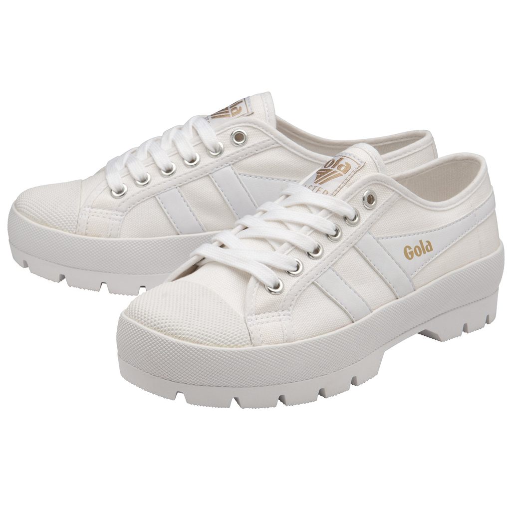 Gola Vegan Classics Coaster Peak Sneakers Wit Wit Nederland | 976-YDLUCH