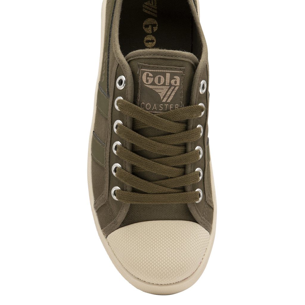 Gola Vegan Classics Coaster Peak Sneakers Khaki Khaki Wit Nederland | 137-DWKEFS