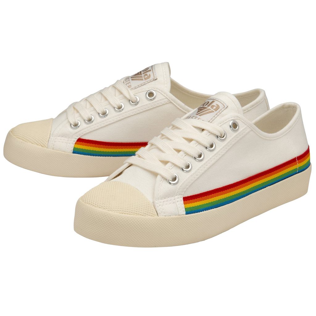 Gola Vegan Classics Coaster Rainbow Drop Shoes Wit Nederland | 964-ZSAFHY