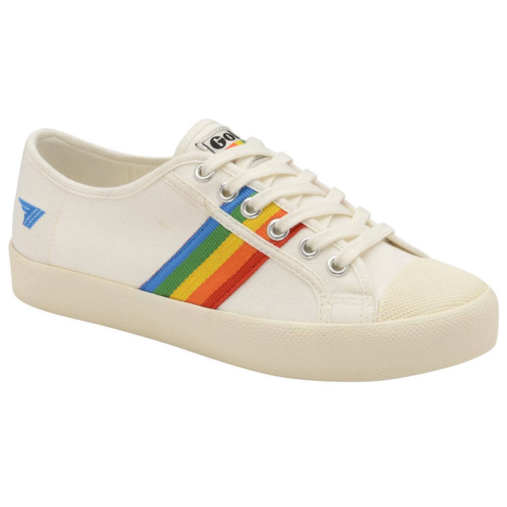 Gola Vegan Classics Coaster Rainbow Shoes Wit Nederland | 620-IYABOE