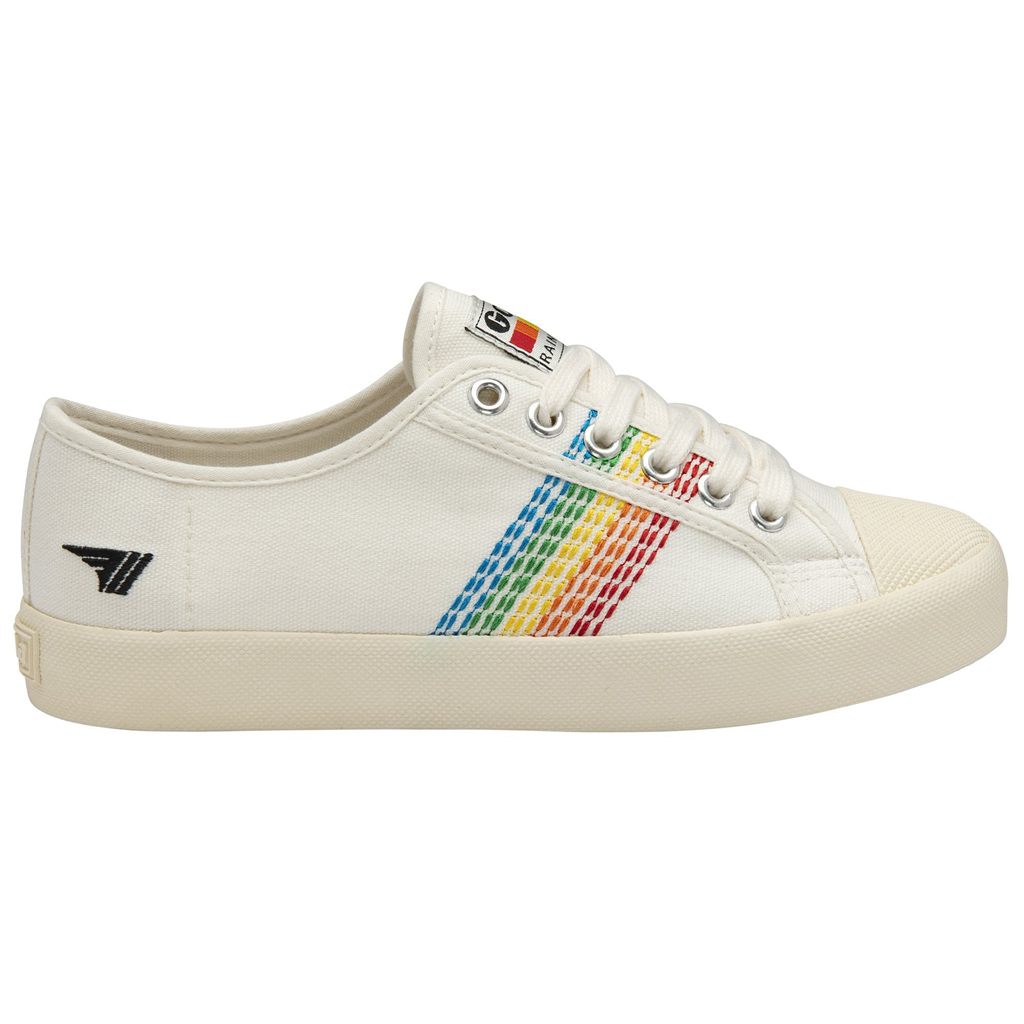 Gola Vegan Classics Coaster Rainbow Stitch Shoes Wit Nederland | 065-VDWBYX