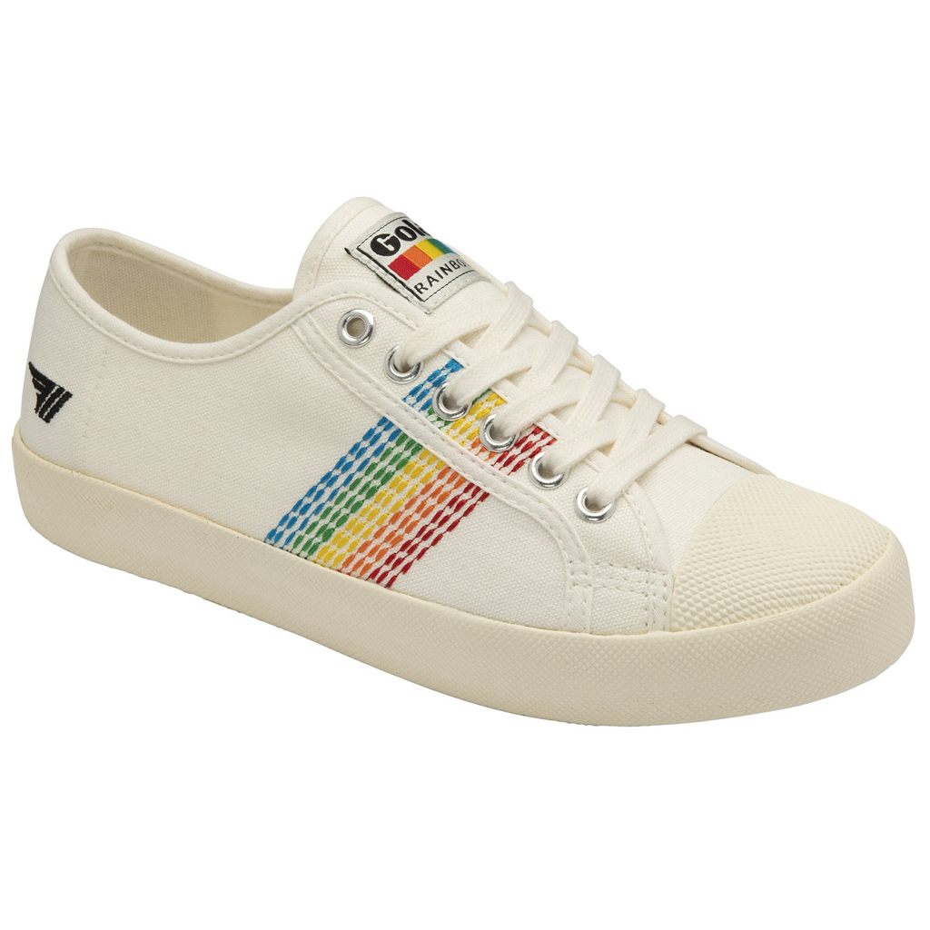 Gola Vegan Classics Coaster Rainbow Stitch Shoes Wit Nederland | 065-VDWBYX