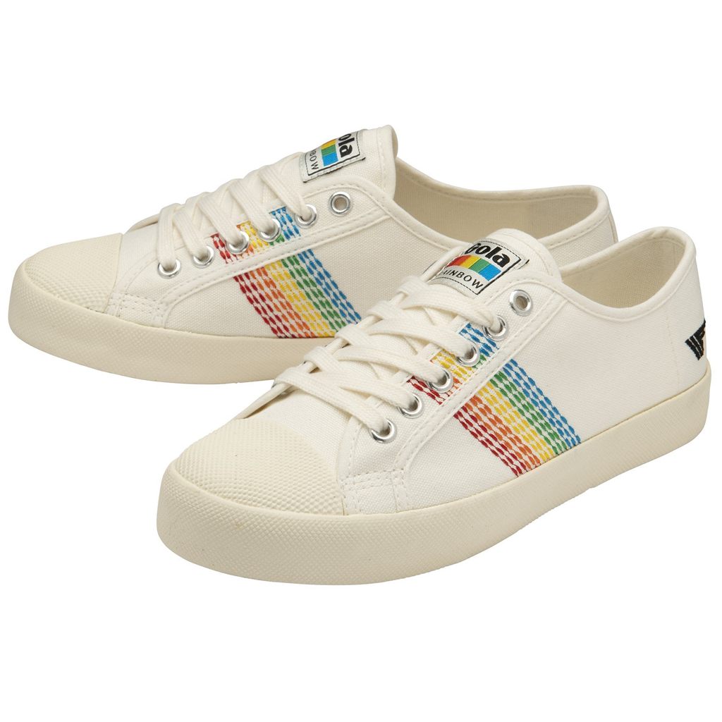 Gola Vegan Classics Coaster Rainbow Stitch Shoes Wit Nederland | 065-VDWBYX