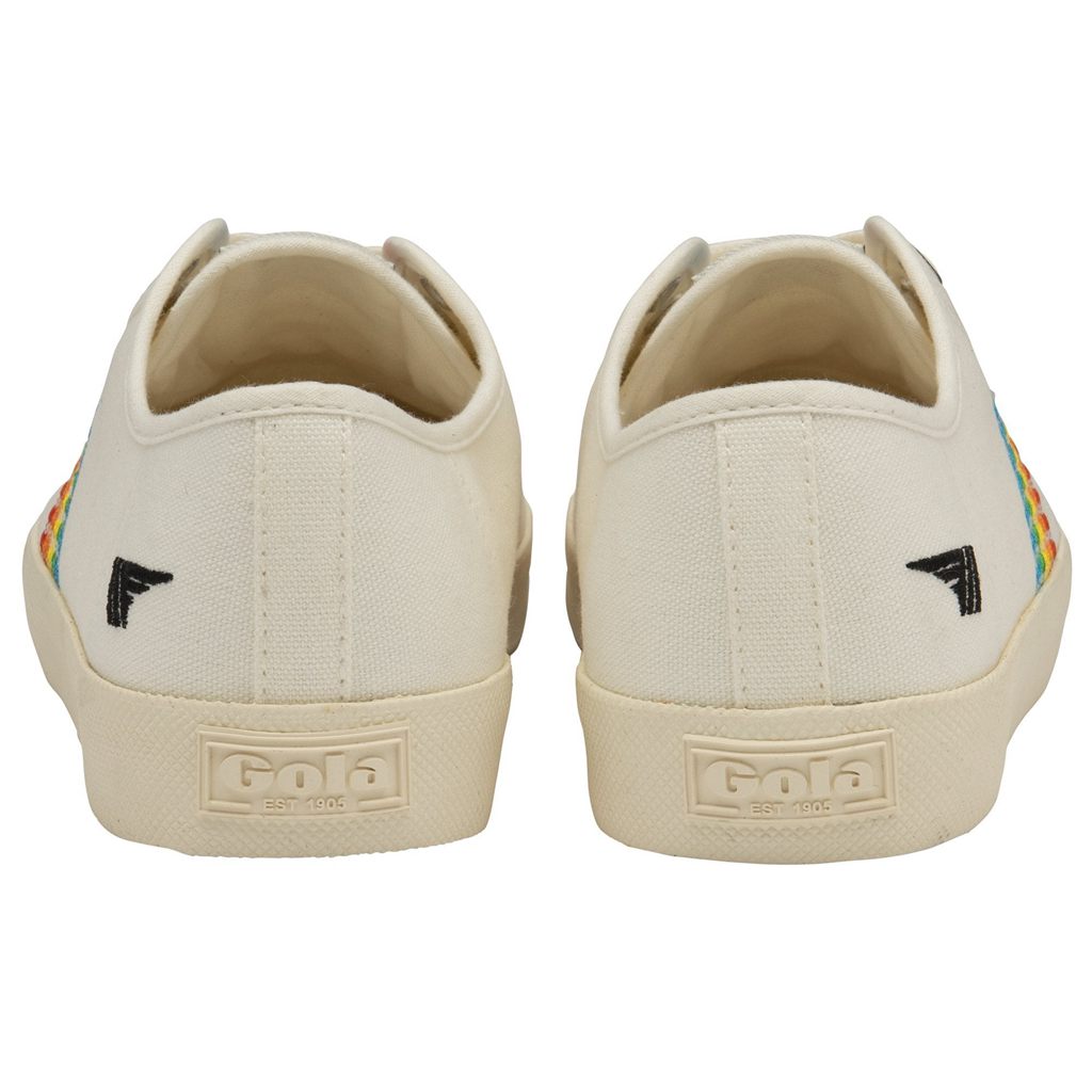Gola Vegan Classics Coaster Rainbow Stitch Shoes Wit Nederland | 065-VDWBYX