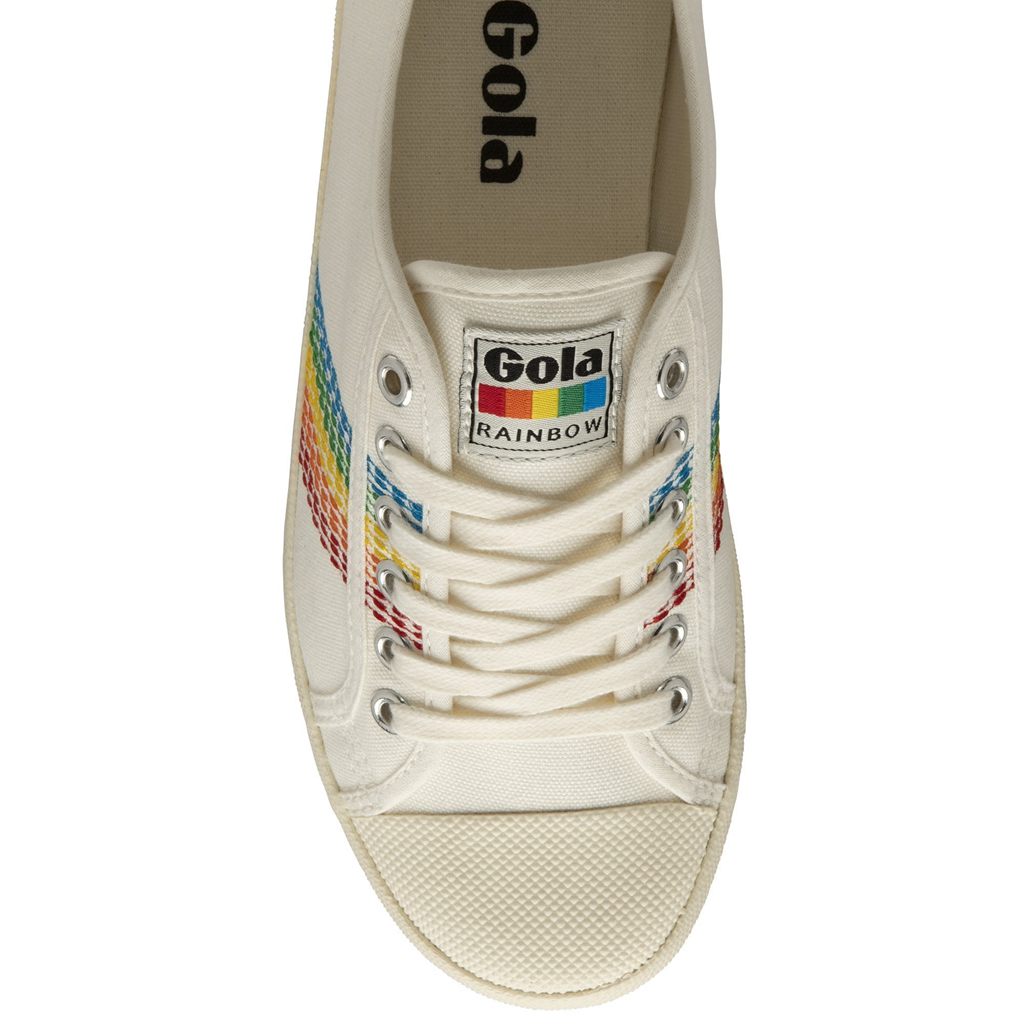 Gola Vegan Classics Coaster Rainbow Stitch Shoes Wit Nederland | 065-VDWBYX