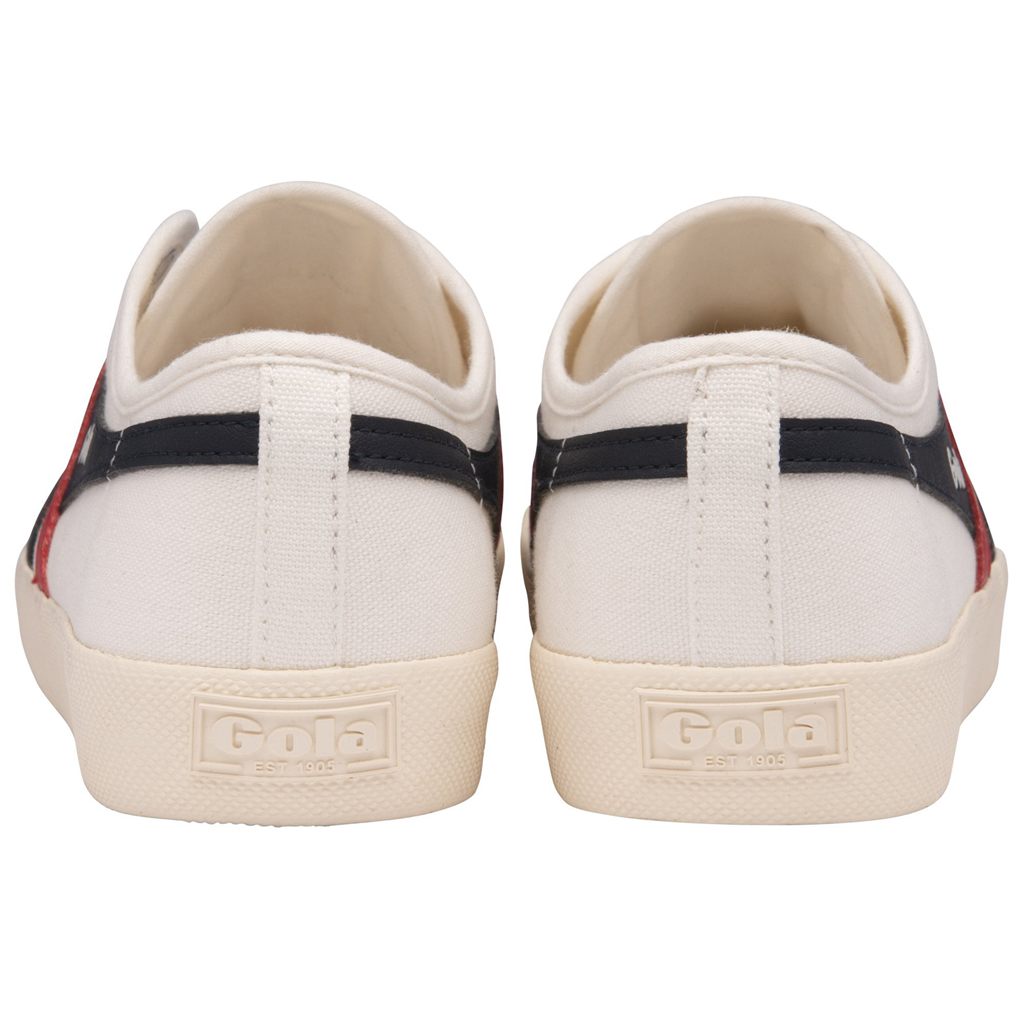 Gola Vegan Classics Coaster Shoes Wit Donkerblauw Rood Nederland | 132-VZLPRX