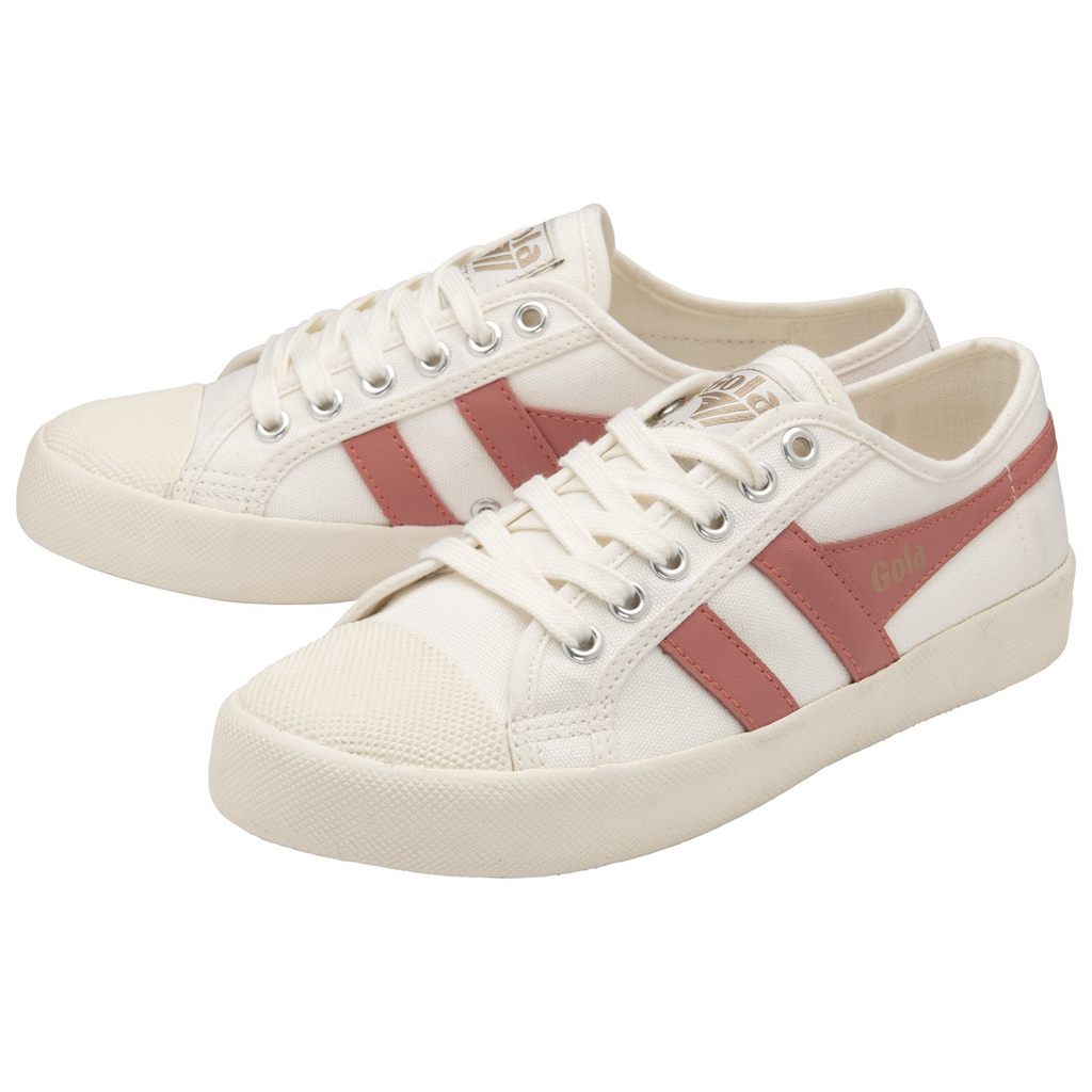 Gola Vegan Classics Coaster Shoes Wit Koraal Roze Nederland | 807-AGIMBJ