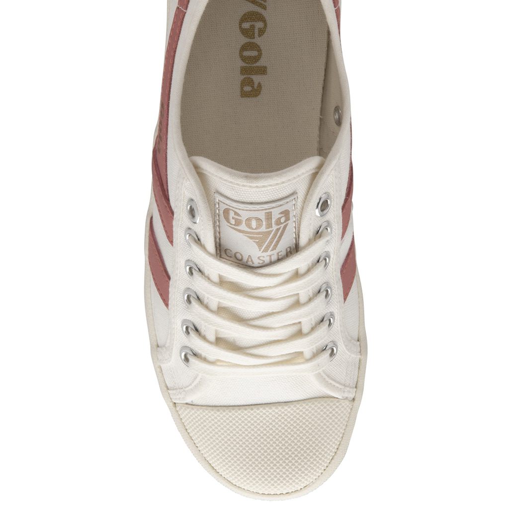 Gola Vegan Classics Coaster Shoes Wit Koraal Roze Nederland | 807-AGIMBJ