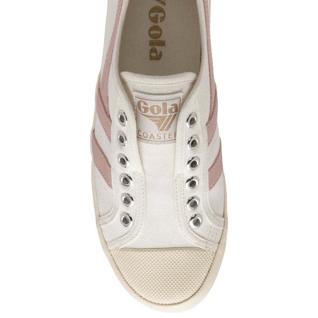 Gola Vegan Classics Coaster Slip Shoes Wit Roze Nederland | 086-QBTAMD