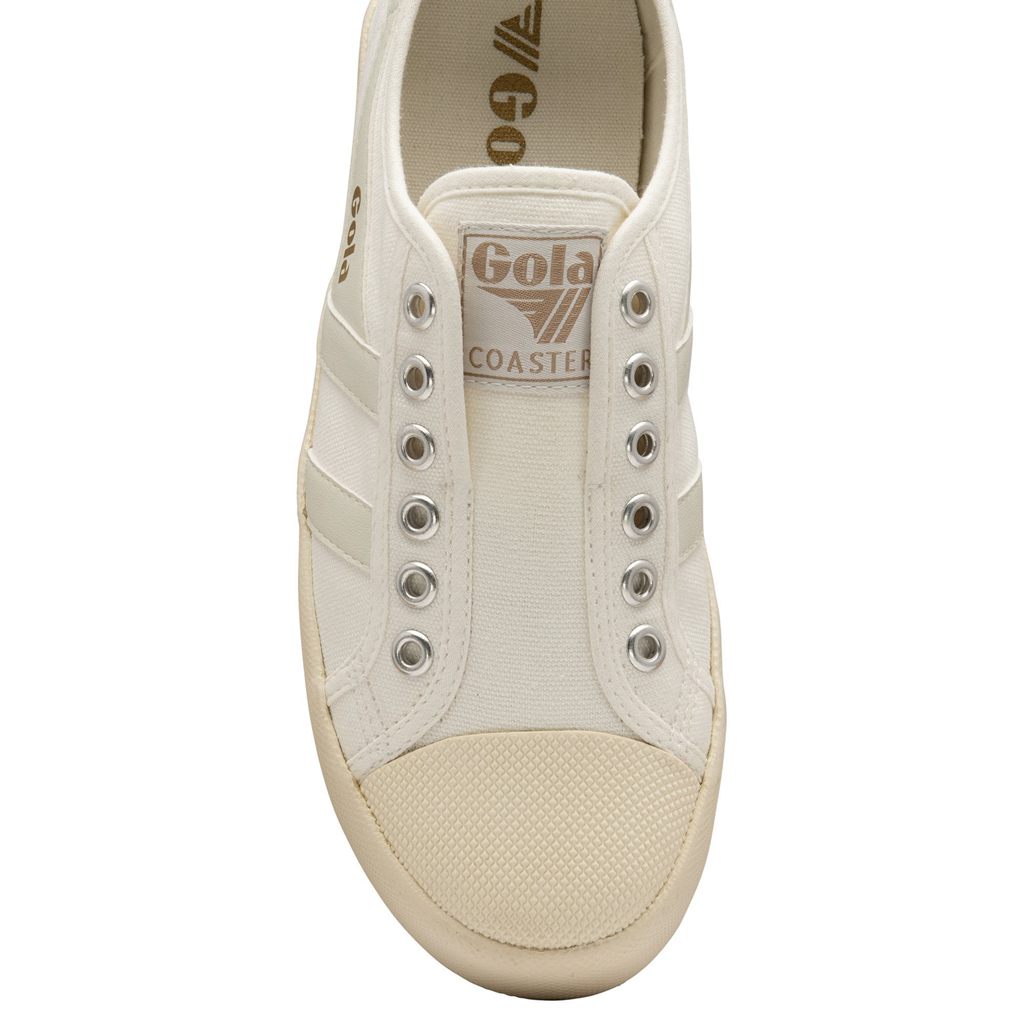 Gola Vegan Classics Coaster Slip Shoes Wit Wit Nederland | 713-STMJKI