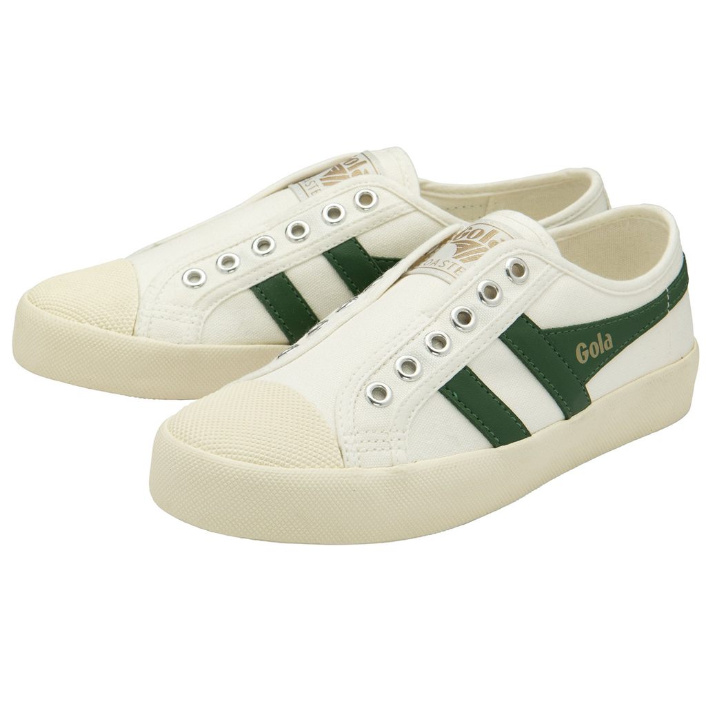 Gola Vegan Classics Coaster Slip Shoes Wit Groen Nederland | 489-PODGXT