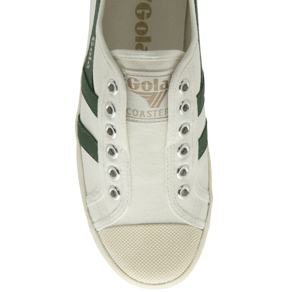 Gola Vegan Classics Coaster Slip Shoes Wit Groen Nederland | 489-PODGXT