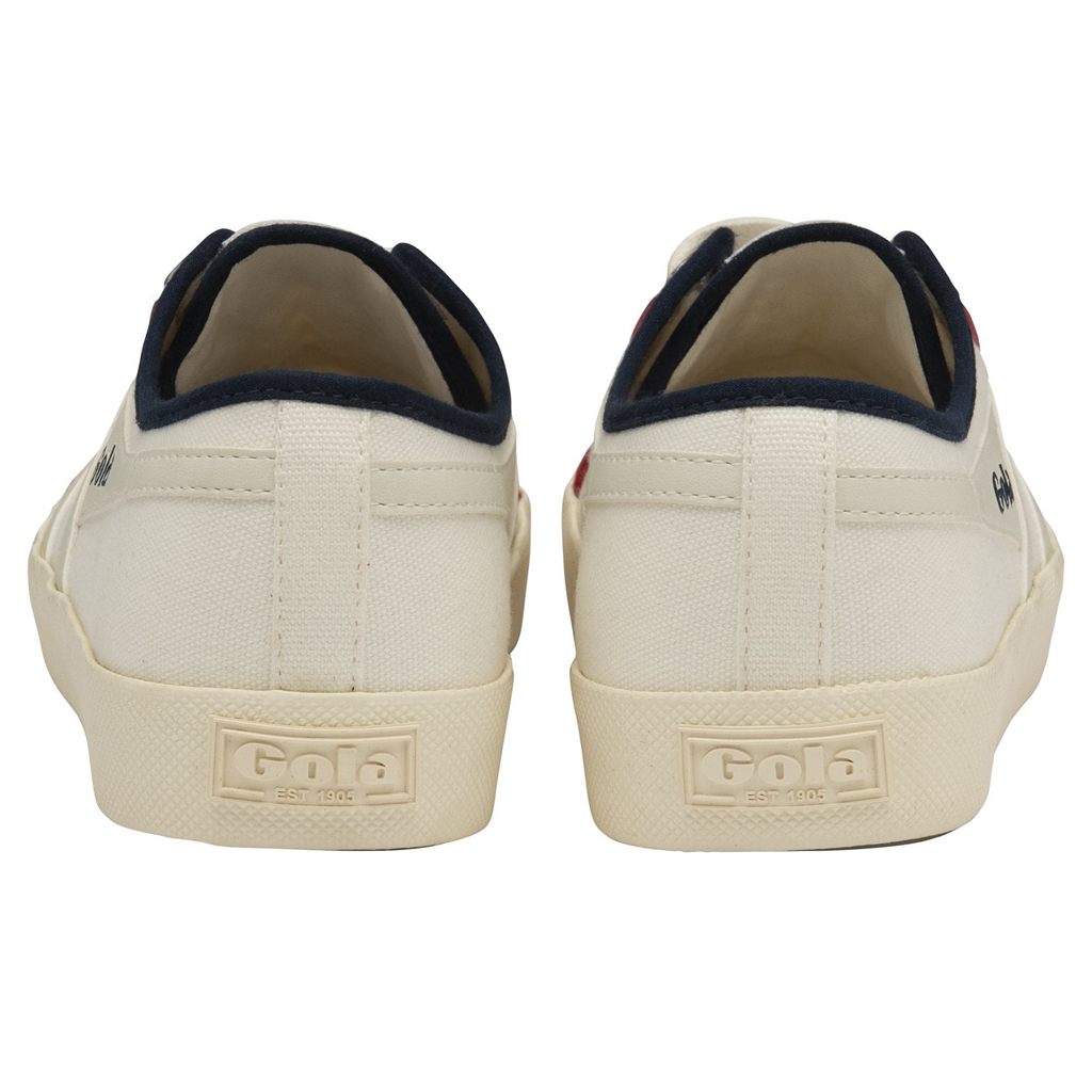 Gola Vegan Classics Coaster Smash Shoes Wit Donkerblauw Dieprood Nederland | 029-QCJXVZ