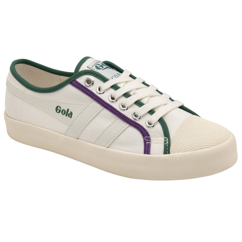 Gola Vegan Classics Coaster Smash Shoes Wit Donkergroen Paars Nederland | 685-MAQXEL