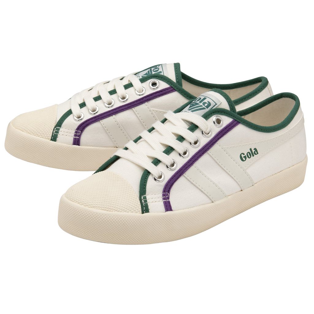 Gola Vegan Classics Coaster Smash Shoes Wit Donkergroen Paars Nederland | 685-MAQXEL