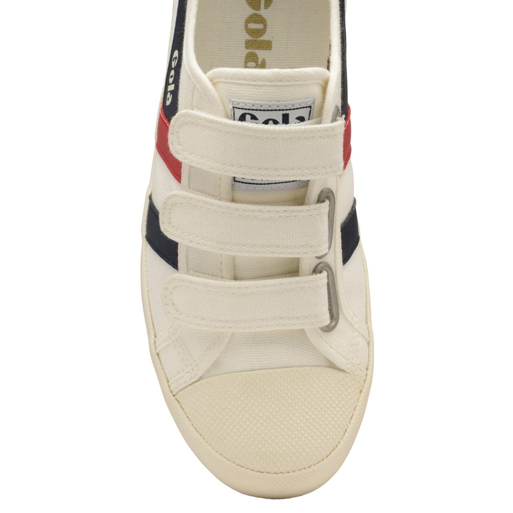 Gola Vegan Classics Coaster Strap Sneakers Wit Donkerblauw Rood Nederland | 102-ICVXLY